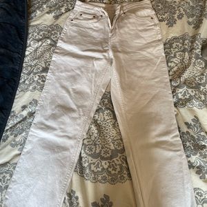 Top shop straight legged white jeans